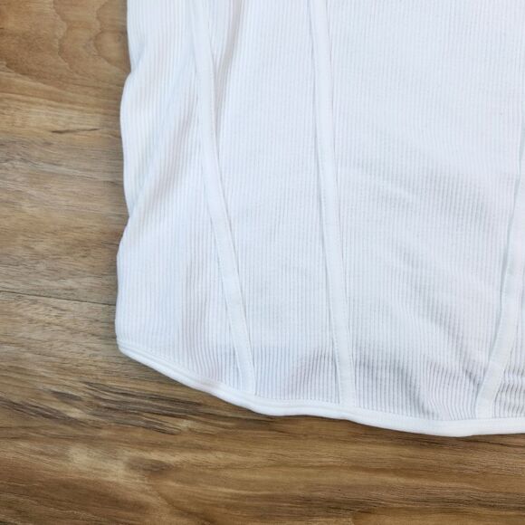 🔹️NWT White Corset Seamless Short Sleeve Top Large - Picture 8 of 9